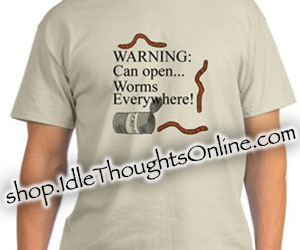 worms everywhere t-shirt